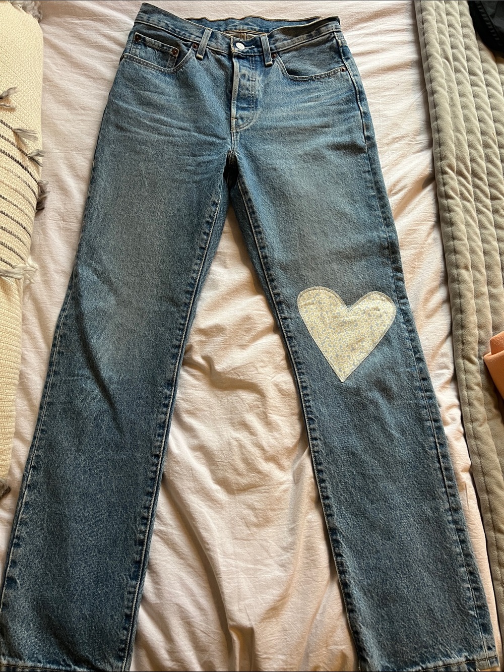 Levi’s 501 Jeans with Heart Patch